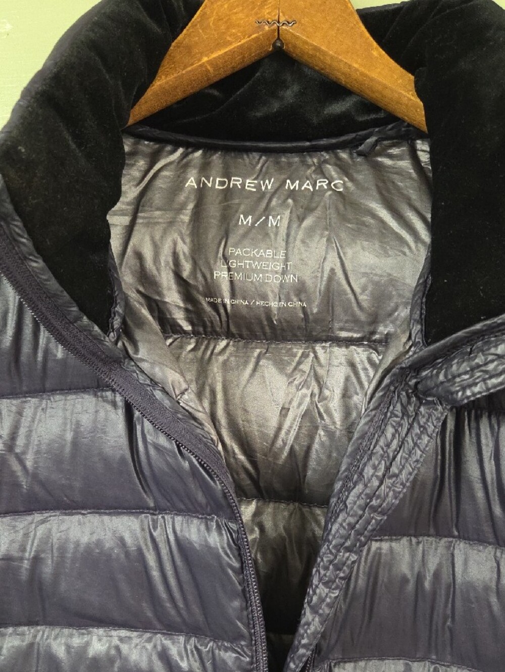 Andrew Marc Women's Black Quilted Long Puffer Jacket Sz Med Down - Picture 2 of 7